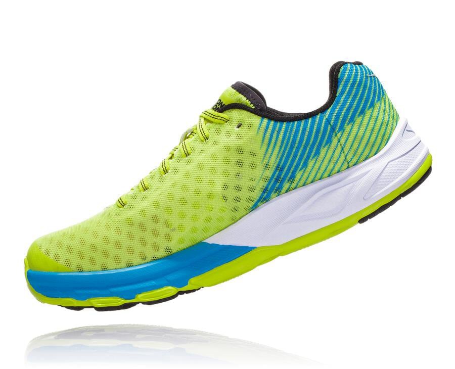 Zapatillas Running Hoka One One Mujer - Evo Carbon Rocket - Verde/Azules - PEU675084